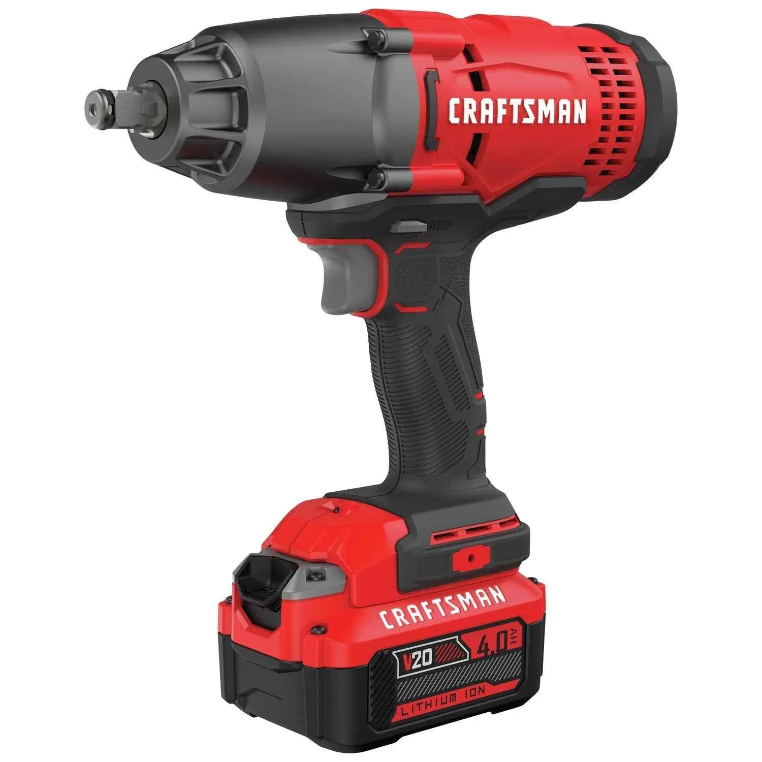CRAFTSMAN V20 RP 1/2 inch Cordless Impact Wrench Kit, Brushless, 4Ah Battery and Charger Included (CMCF900M1) - Track Minded HPDE, LLC