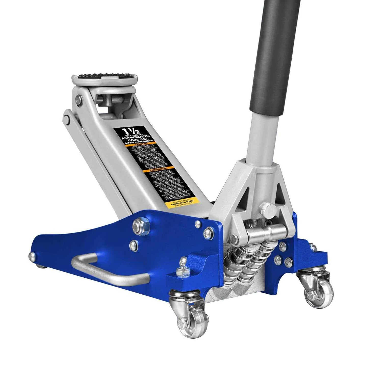 BIG RED T815016L Torin Hydraulic Low Profile Aluminum and Steel Racing Floor Jack with Dual Piston Quick Lift Pump, 1.5 Ton (3,000 lb) Capacity, Blue, T815016L - Track Minded HPDE, LLC