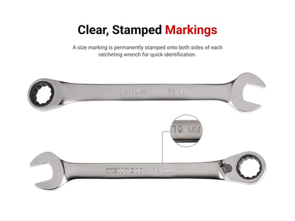 TEKTON Reversible 12-Point Ratcheting Combination Wrench Set with Modular Organizers, 25-Piece (1/4-3/4 in., 6-19 mm) | WRC94304 - Track Minded HPDE, LLC