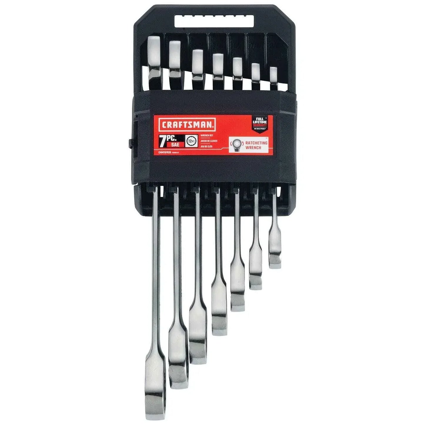 CRAFTSMAN 7-Piece Combination Ratcheting Wrench Set, 12-Point Standard SAE (CMMT87020) - Track Minded HPDE, LLC