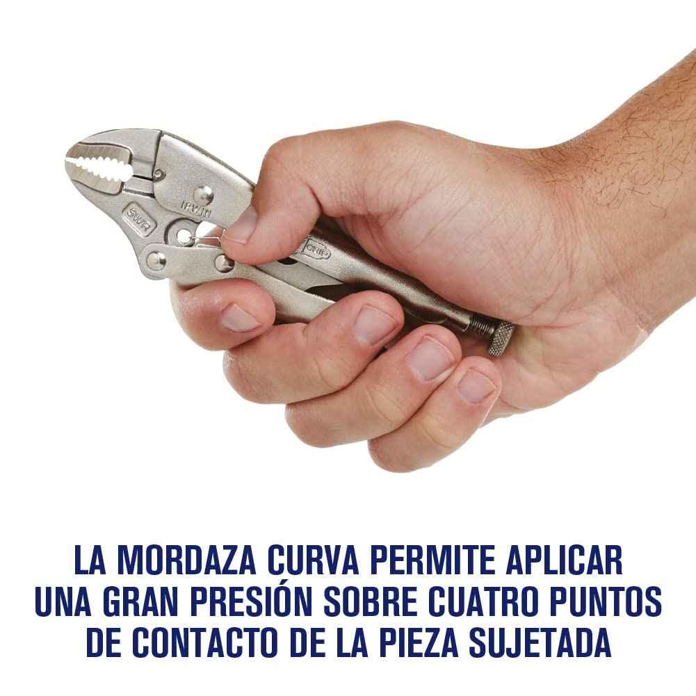 IRWIN VISE-GRIP Locking Pliers with Wire Cutter, 5-Inch, Curved Jaw (902L3) - Track Minded HPDE, LLC