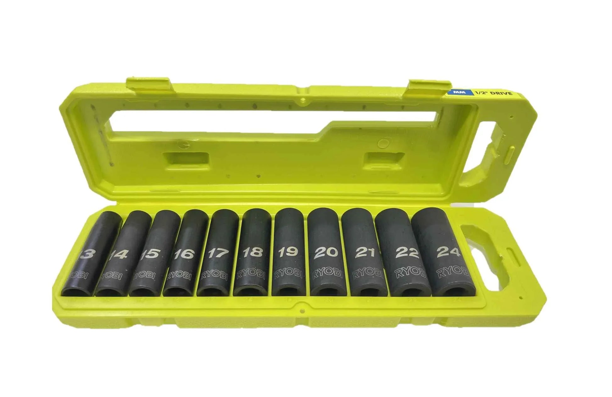 RYOBI 1/2 in SAE & Metric Deep Impact Socket Set, 6 Point (22-Piece), Black - Track Minded HPDE, LLC