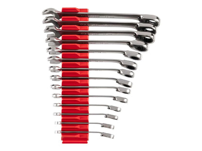 TEKTON Reversible 12-Point Ratcheting Combination Wrench Set with Modular Organizers, 14-Piece (6-19 mm) | WRC94302 - Track Minded HPDE, LLC