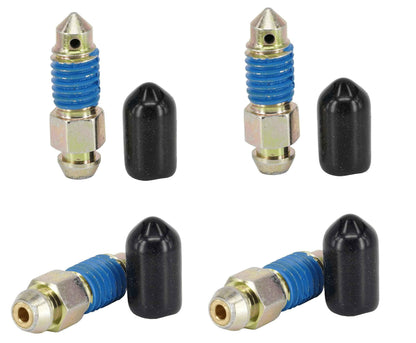 Dsnaduo 4 PCS Speed Bleeder,Bleeder Valve,Brake Bleeder Screws,Quick Bleeders with Dust Caps M8x1.25-27mm, H9405-4, H9422-4, 105182, 639520 - Track Minded HPDE, LLC
