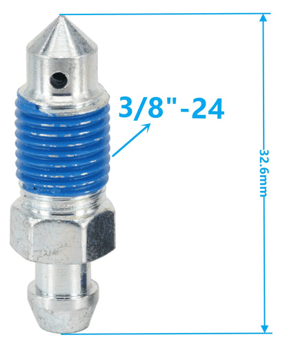 Dsnaduo 4-Piece Speed Bleeder Kit - Quick Bleeders with Dust Caps, 3/8"-24 x 32.6mm, H9402-4, 12701, 13901, 6858, 639590,639600 - Track Minded HPDE, LLC