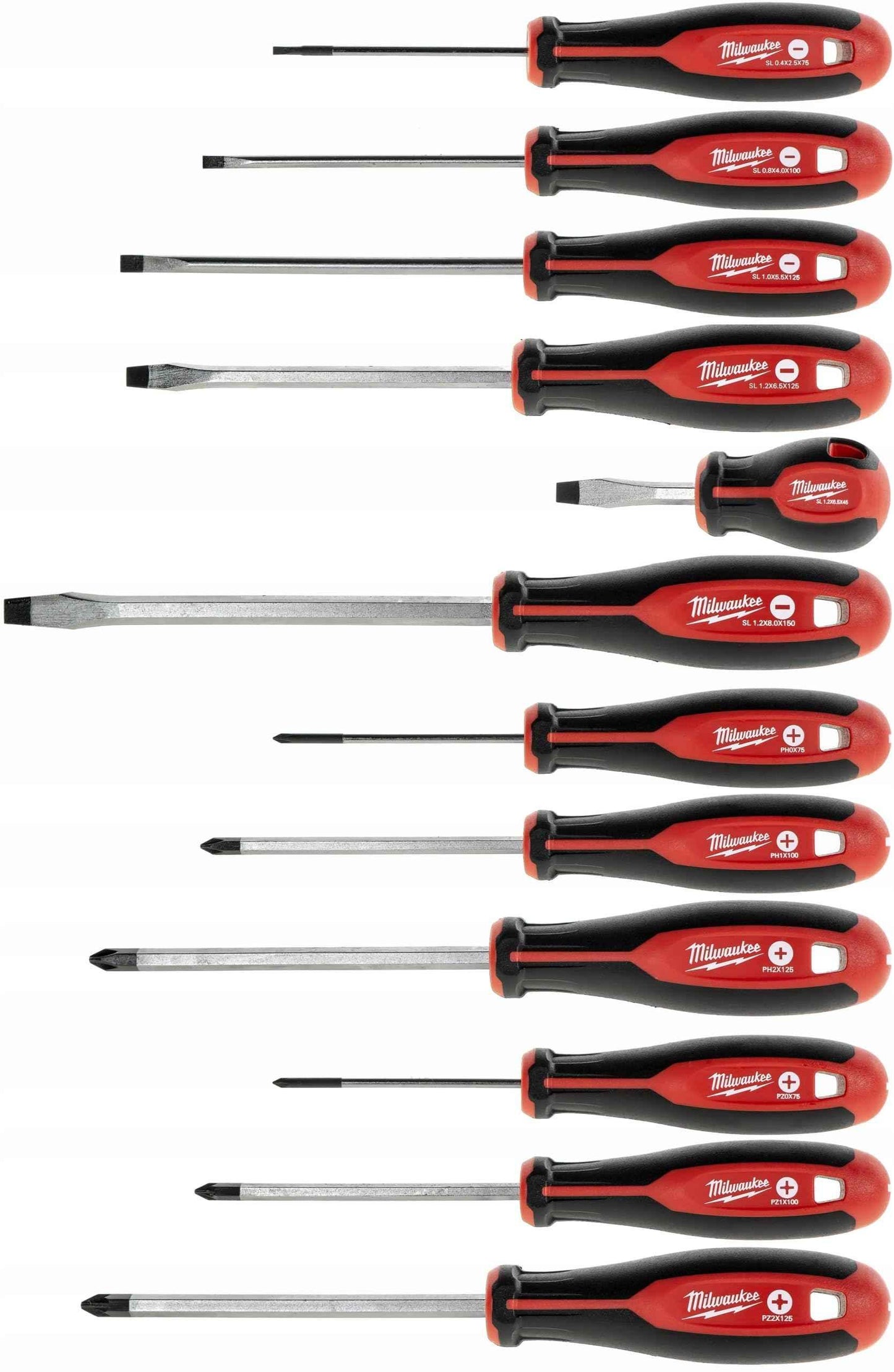 Milwaukee Set of 12 Tri-Lobe Screwdrivers 4932472003,Red - Track Minded HPDE, LLC