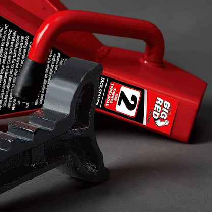 BIG RED AT42002R Torin Steel Car Jack Stands: 2 Ton (4,000 lb) Capacity, Red, 1 Pair - Track Minded HPDE, LLC