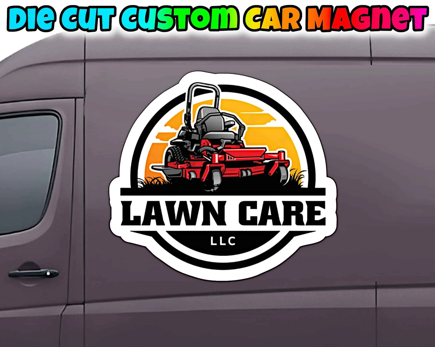 Die Cut Custom Car Magnet Sign | Personalized Logo for Your Car Van Truck | Advertise Your Business Vehicle Magnetic | Professionally Printed | Crafted in USA | Choose Your Text Logo - Track Minded HPDE, LLC