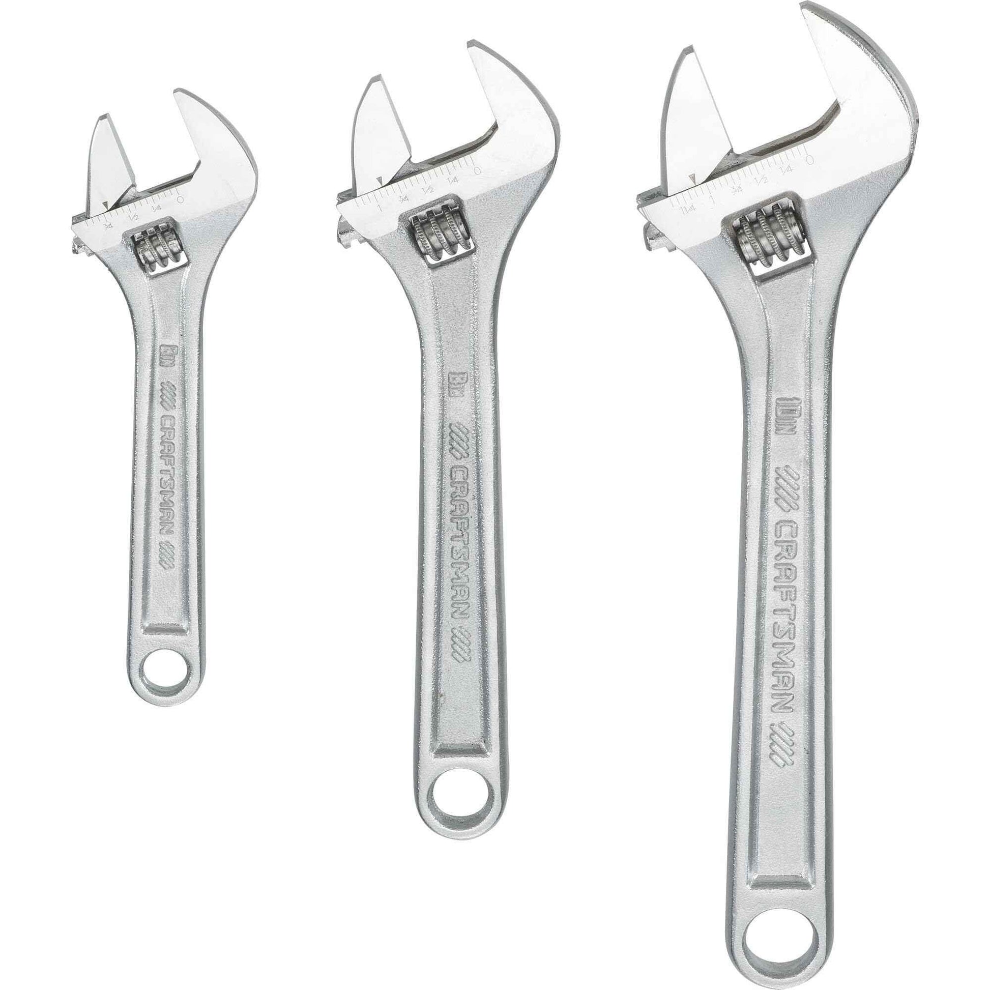 CRAFTSMAN Adjustable Wrench Set, 3-Piece All Steel, Metirc and SAE Scale (CMMT12001) - Track Minded HPDE, LLC