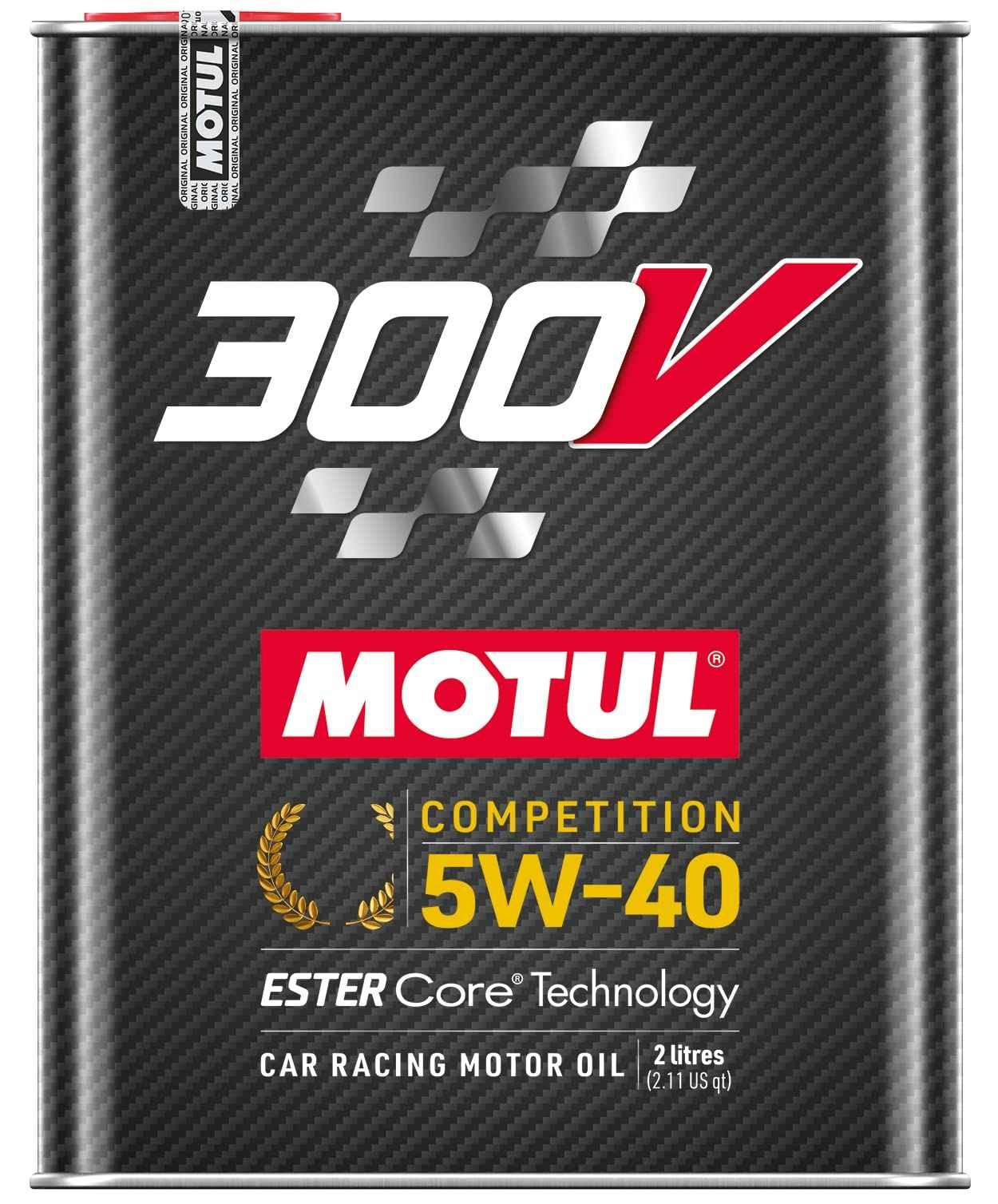 Motul 300V Competition 5W-40 Full Synthetic Motor Oil 2L | Ester Core® Technology | High-Performance Engine Oil for Tuned, Turbocharged & Daily Use | Race-Proven Protection & Long-Lasting Reliability - Track Minded HPDE, LLC