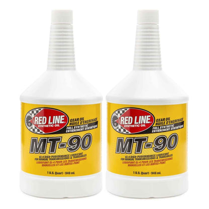 Red Line 50304 MT-90 75W-90 GL-4 Manual Transmission and Transaxle Lubricant (MTL) - 1 Quart (2 Pack) - Track Minded HPDE, LLC