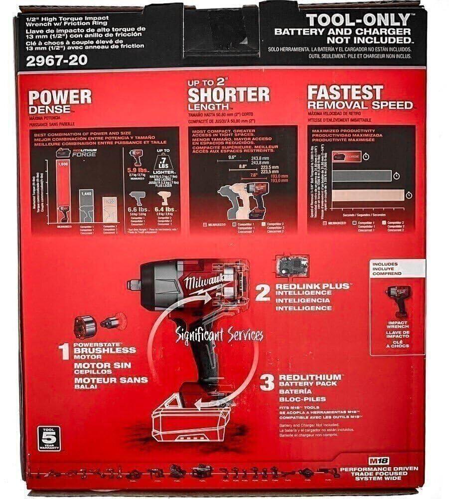 Milwaukee Electric - M18 Fuel 1/2 HIGH Torque Impact Wrench W/FRICTI - Track Minded HPDE, LLC