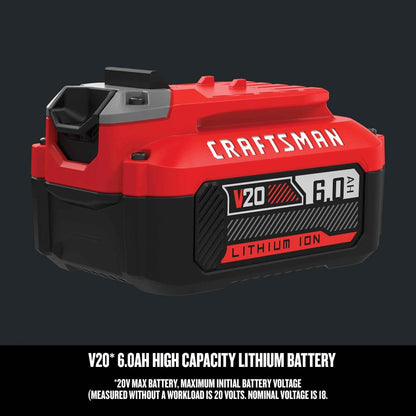 CRAFTSMAN V20 6Ah Lithium Ion Power Tool Battery (CMCB206) - Track Minded HPDE, LLC
