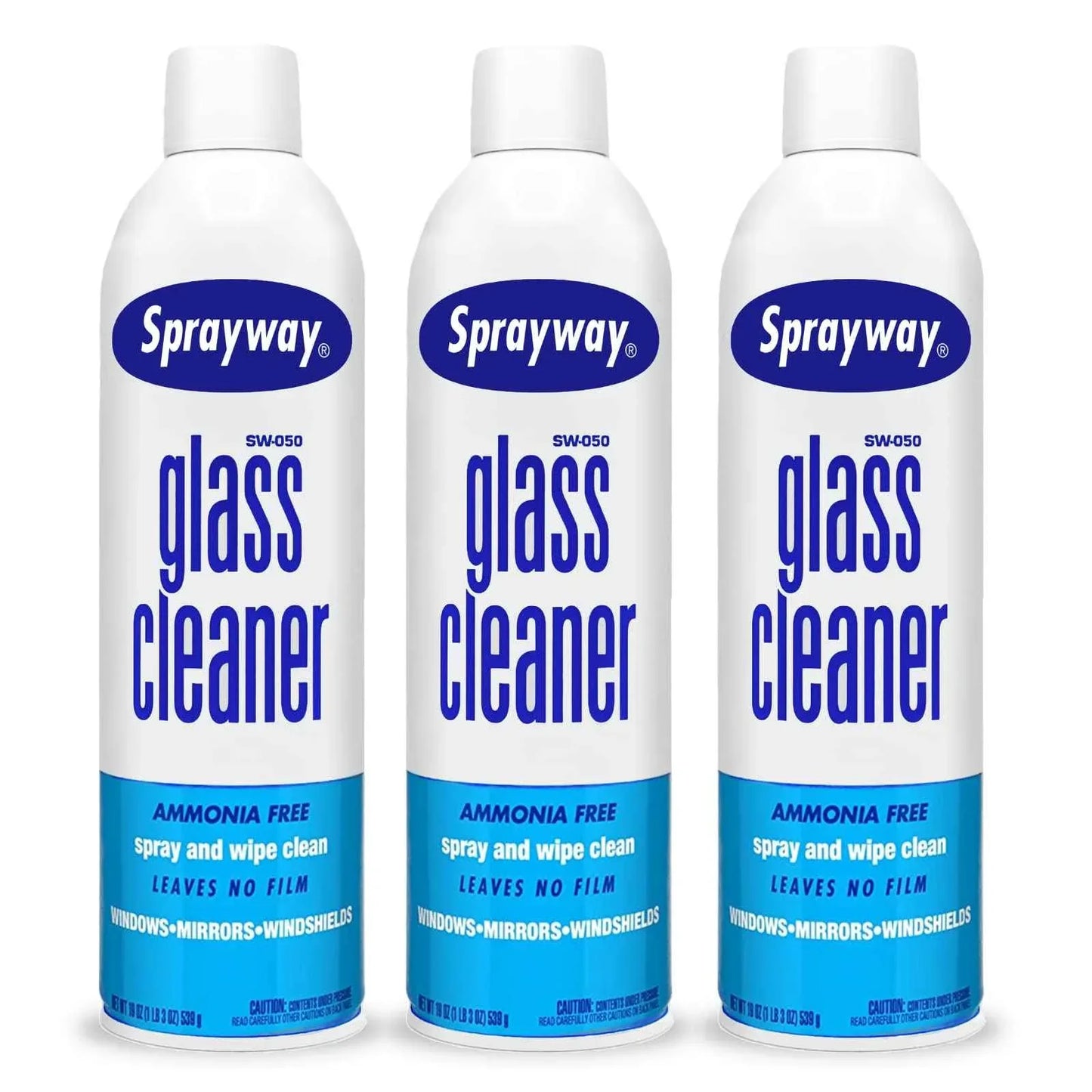 Sprayway Glass Cleaner, SW-050 19 oz Cleaner for Auto and Home for a Streak-Free Shine, Deep Cleaning Foaming Action, Safe for Tinted & Non-Tinted Windows, Ammonia Free Foam Glass Cleaner, Pack of 3 - Track Minded HPDE, LLC