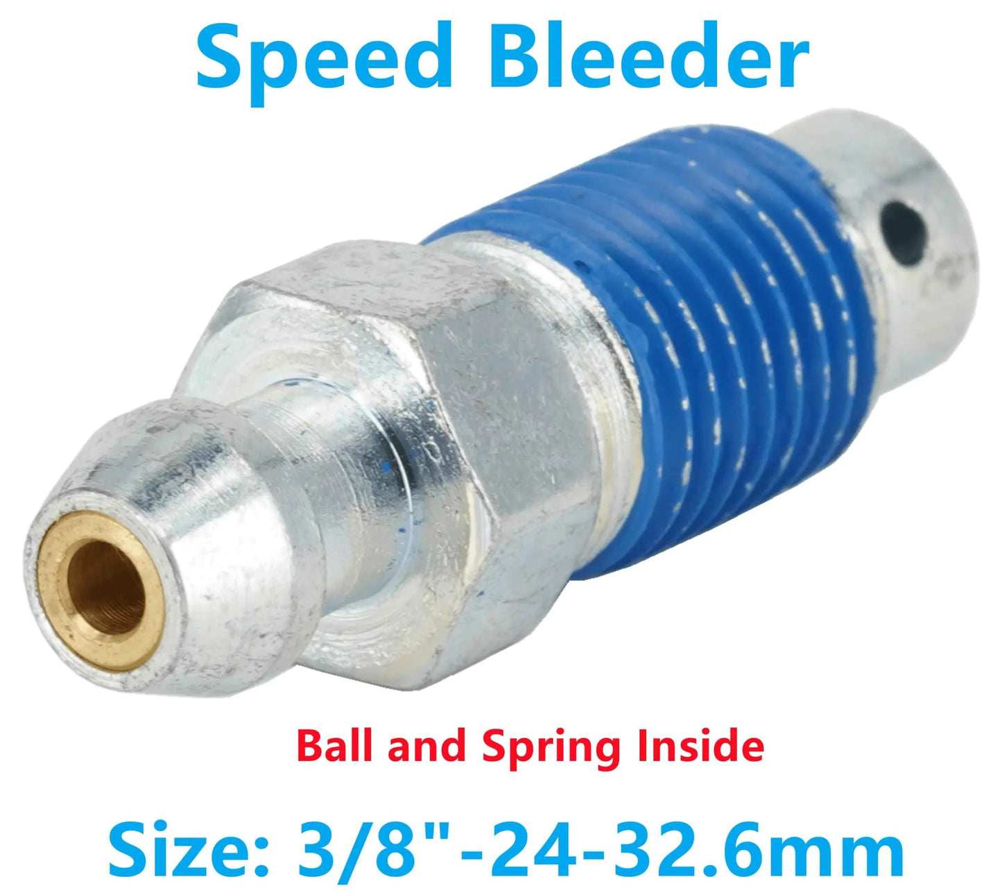 Dsnaduo 4-Piece Speed Bleeder Kit - Quick Bleeders with Dust Caps, 3/8"-24 x 32.6mm, H9402-4, 12701, 13901, 6858, 639590,639600 - Track Minded HPDE, LLC