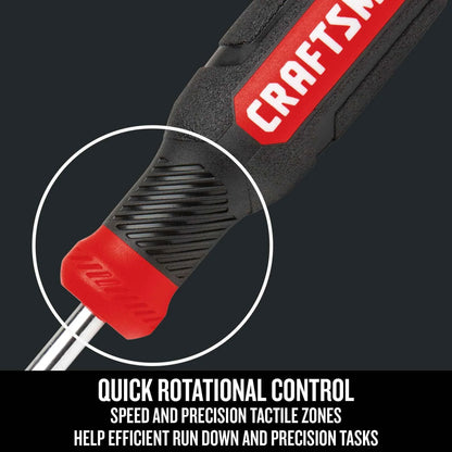CRAFTSMAN Bi-Material Assorted Screwdriver Master Set, 12 Piece (CMHT65301) - Track Minded HPDE, LLC