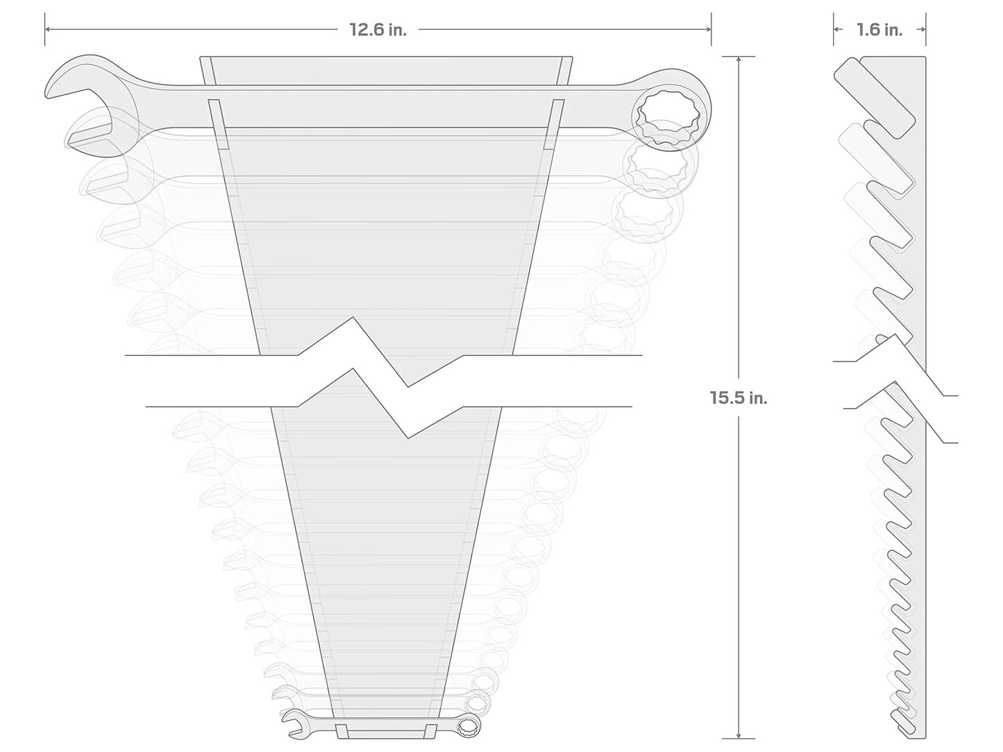 TEKTON Combination Wrench Set with Rack, 19-Piece (6-24 mm) | WCB91202 - Track Minded HPDE, LLC