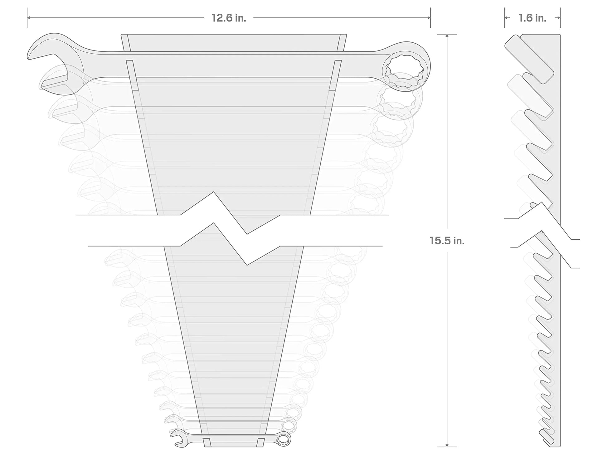 TEKTON Combination Wrench Set with Rack, 19-Piece (6-24 mm) | WCB91202 - Track Minded HPDE, LLC