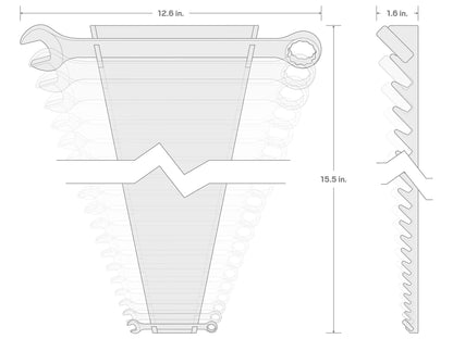TEKTON Combination Wrench Set with Rack, 19-Piece (6-24 mm) | WCB91202 - Track Minded HPDE, LLC
