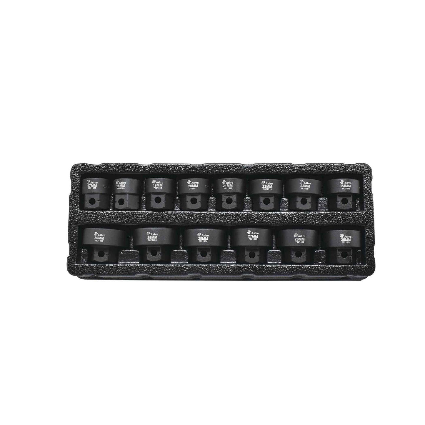 Astro Tools 78214 14pc 1/2" Drive 17-30mm Low Profile Nano Impact Socket Set - No Skips - Track Minded HPDE, LLC