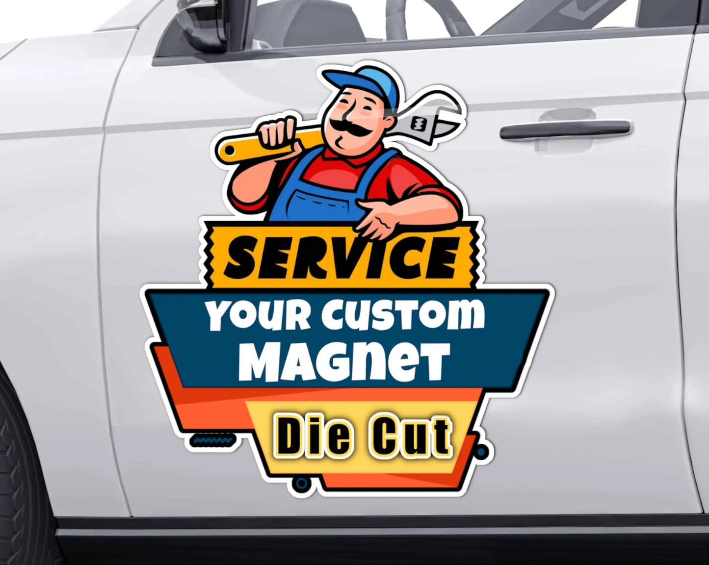 Die Cut Custom Car Magnet Sign | Personalized Logo for Your Car Van Truck | Advertise Your Business Vehicle Magnetic | Professionally Printed | Crafted in USA | Choose Your Text Logo - Track Minded HPDE, LLC