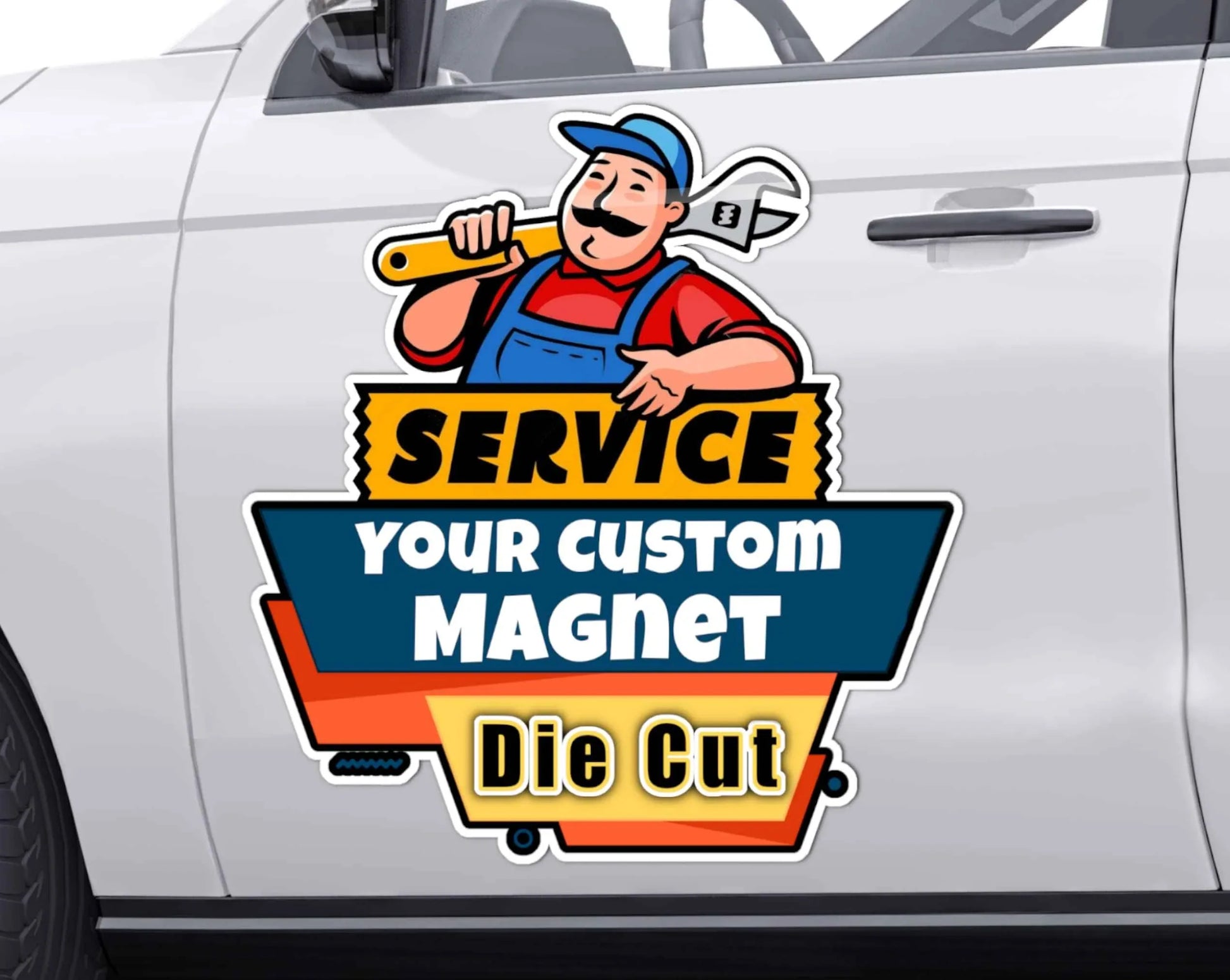 Die Cut Custom Car Magnet Sign | Personalized Logo for Your Car Van Truck | Advertise Your Business Vehicle Magnetic | Professionally Printed | Crafted in USA | Choose Your Text Logo - Track Minded HPDE, LLC