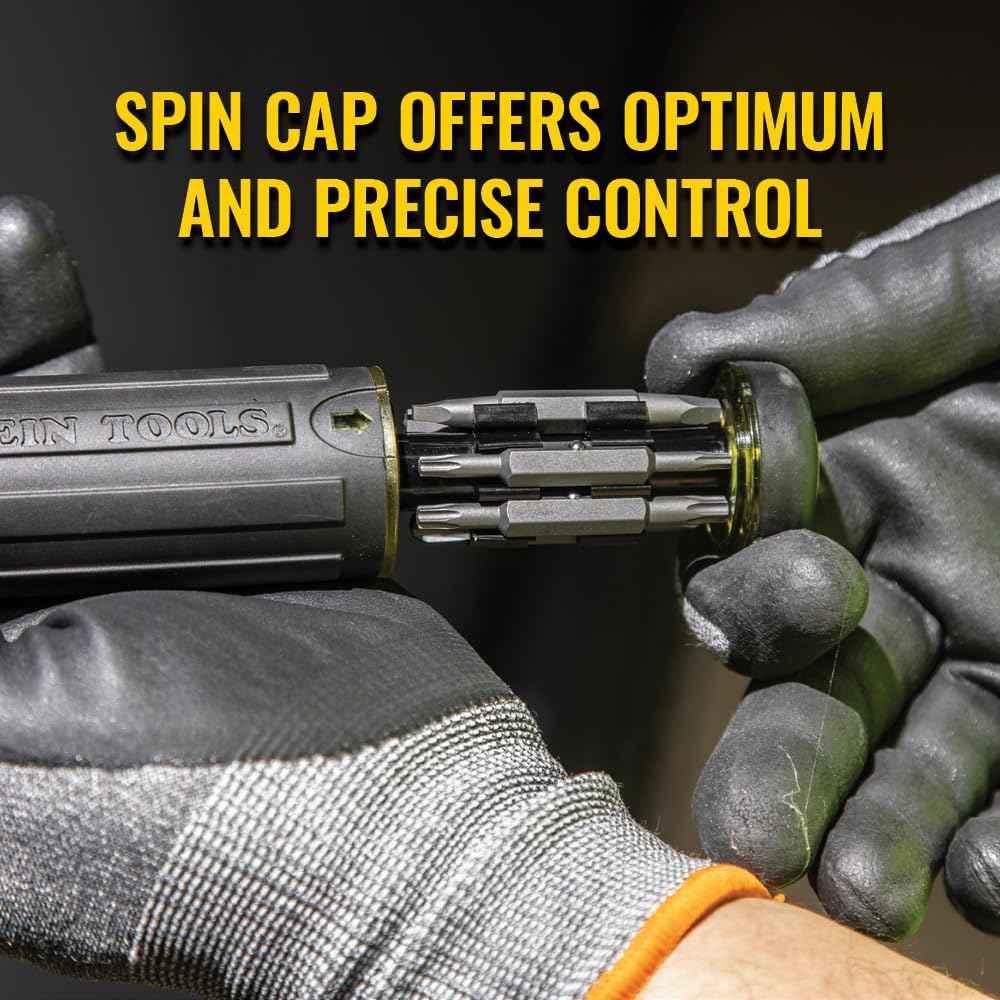 Klein Tools 32305 Multi-bit Ratcheting Screwdriver, 15-in-1 Tool with Phillips, Slotted, Square, Torx and Combo Bits and 1/4-Inch Nut Driver - Track Minded HPDE, LLC