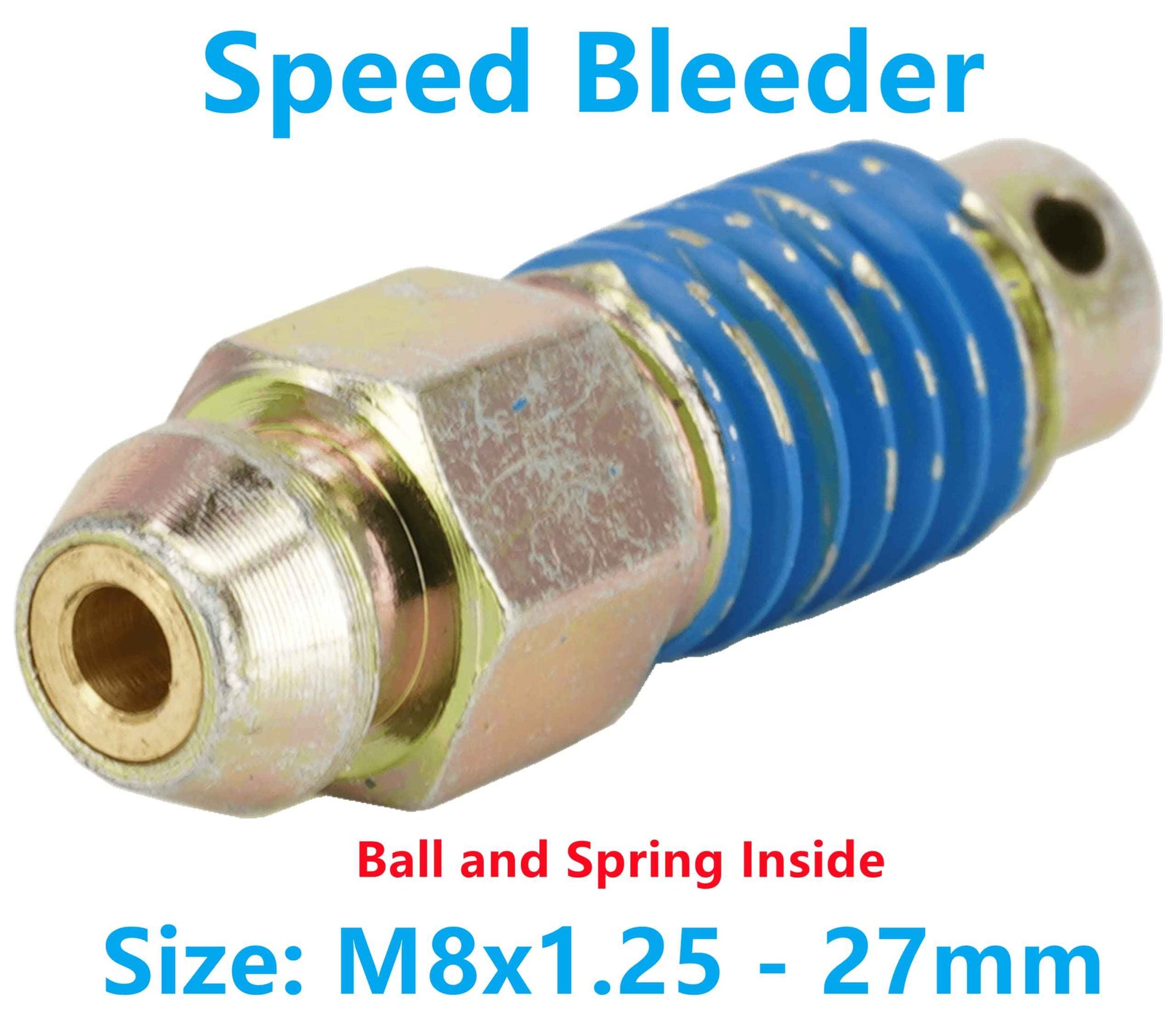Dsnaduo 4 PCS Speed Bleeder,Bleeder Valve,Brake Bleeder Screws,Quick Bleeders with Dust Caps M8x1.25-27mm, H9405-4, H9422-4, 105182, 639520 - Track Minded HPDE, LLC