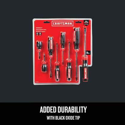 CRAFTSMAN Screwdriver Set, Bi-Material, 8 Piece Set (CMHT65075N) - Track Minded HPDE, LLC