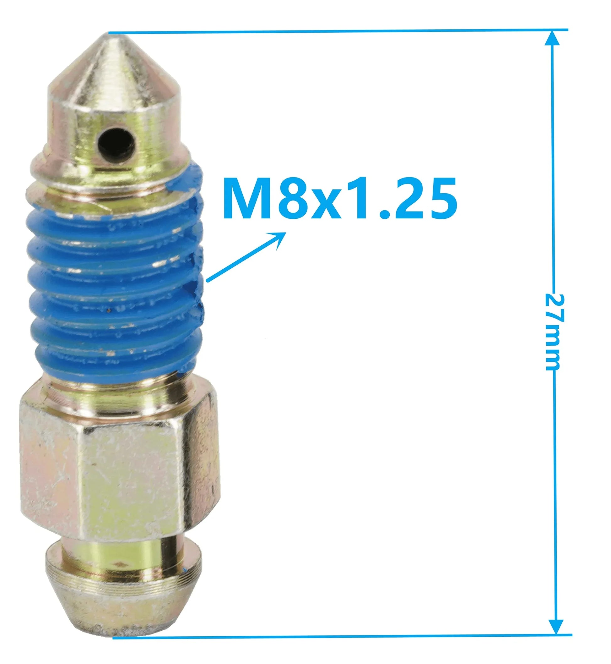 Dsnaduo 4 PCS Speed Bleeder,Bleeder Valve,Brake Bleeder Screws,Quick Bleeders with Dust Caps M8x1.25-27mm, H9405-4, H9422-4, 105182, 639520 - Track Minded HPDE, LLC