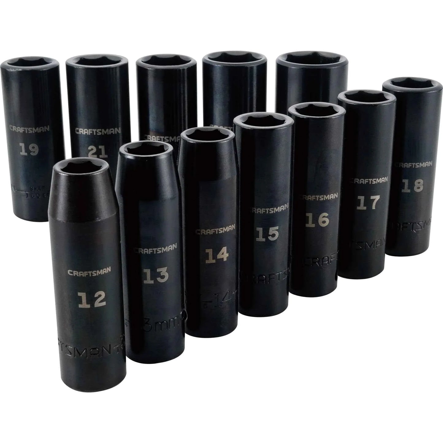 CRAFTSMAN Impact Socket Set, Metric, 1/2-Inch Drive, Deep Impact Sockets, 12-Piece (CMMT15887) - Track Minded HPDE, LLC
