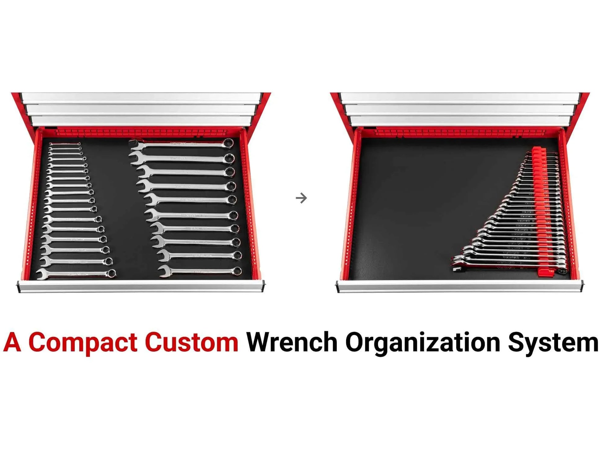 TEKTON Combination Wrench Set with Modular Organizers, 34-Piece (1/4-1 in., 6-24 mm) | WCB95302 - Track Minded HPDE, LLC