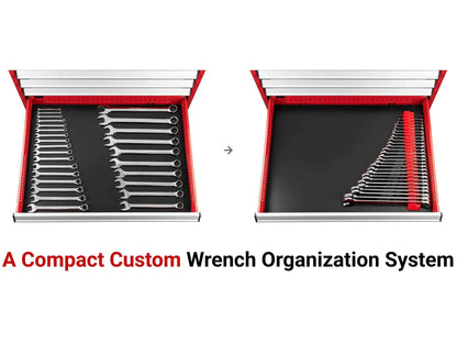 TEKTON Combination Wrench Set with Modular Organizers, 34-Piece (1/4-1 in., 6-24 mm) | WCB95302 - Track Minded HPDE, LLC