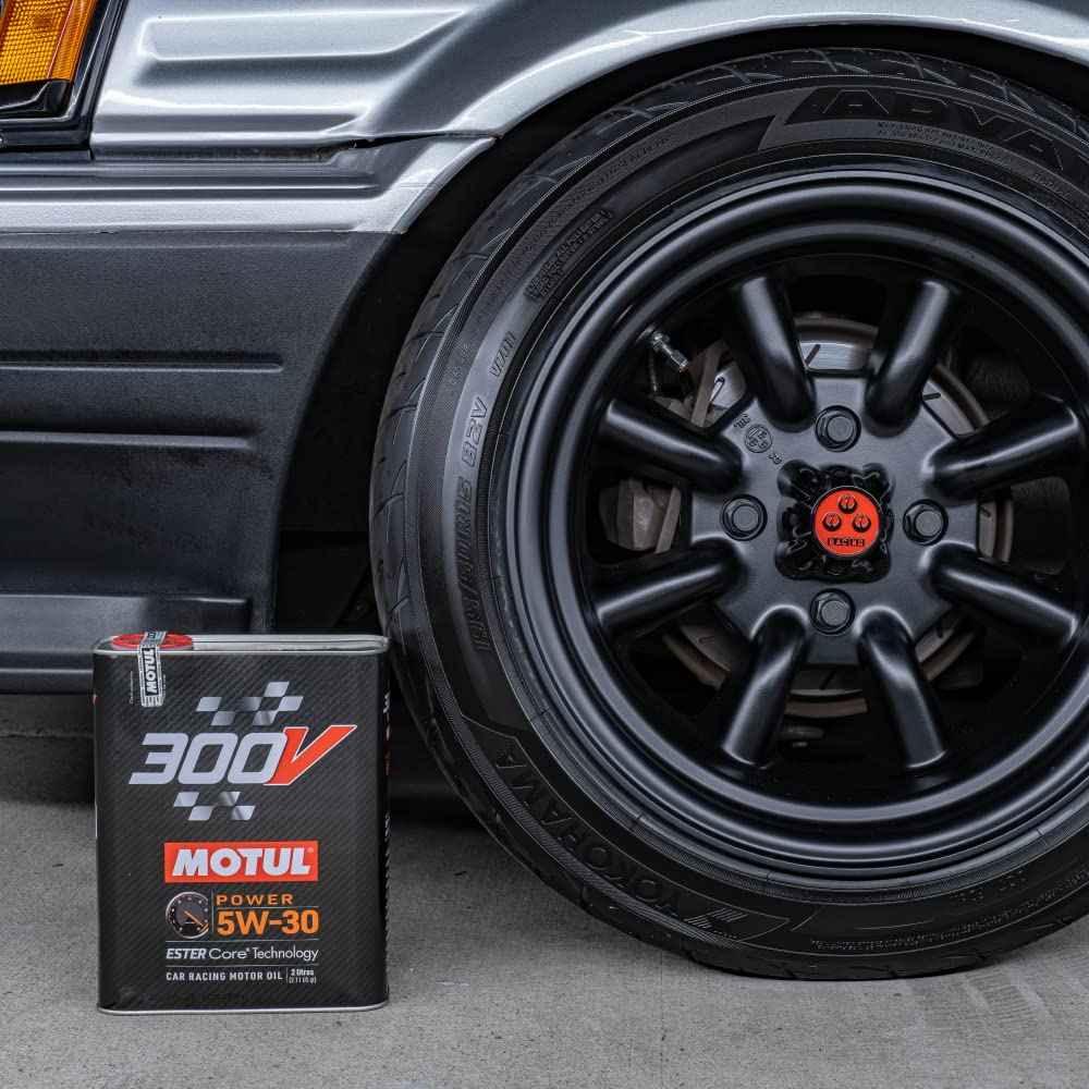 Motul 110814 300V 5W-30 POWER Car Racing Motor Oil Full Synthetic Engine Lubricant 2 Liter High Performance 4-Stroke Ester Core - Track Minded HPDE, LLC