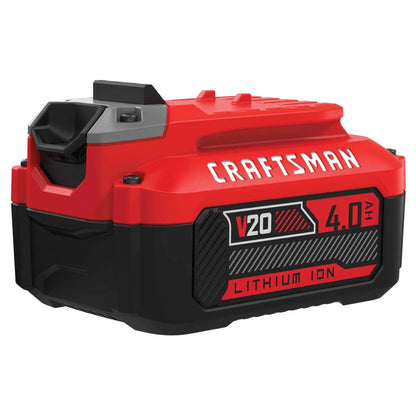 CRAFTSMAN V20 Battery and Charger, for Power Tool Kits and Outdoor Tools, 4.0 Ah, Lithium Ion Battery (CMCB204-CK) - Track Minded HPDE, LLC
