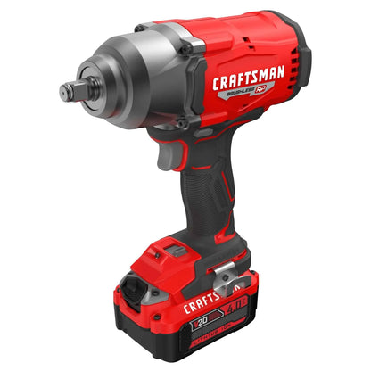 CRAFTSMAN V20 RP Impact Wrench, Cordless, Brushless, High Torque, 1/2 Inch, 4Ah Battery and Charger Included (CMCF940M1) - Track Minded HPDE, LLC