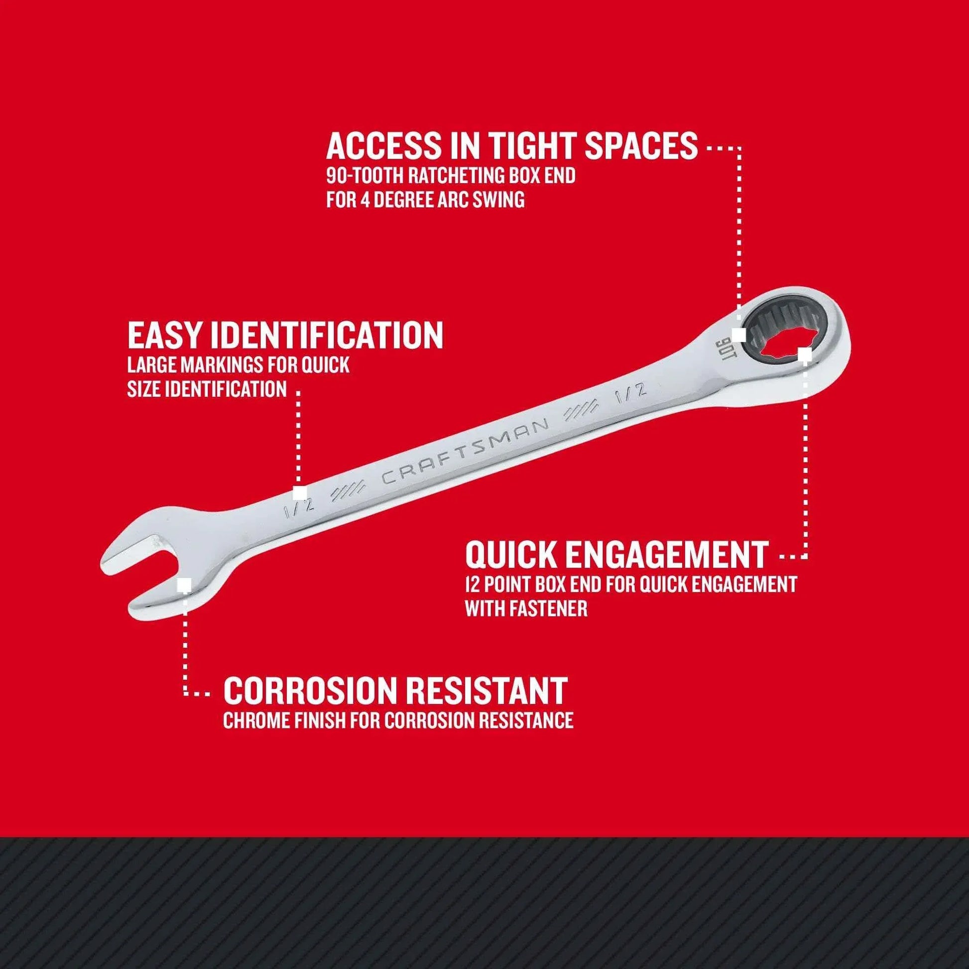 CRAFTSMAN 20 Piece Ratcheting Combination Wrench Set, SAE/Metric (CMMT87220) - Track Minded HPDE, LLC