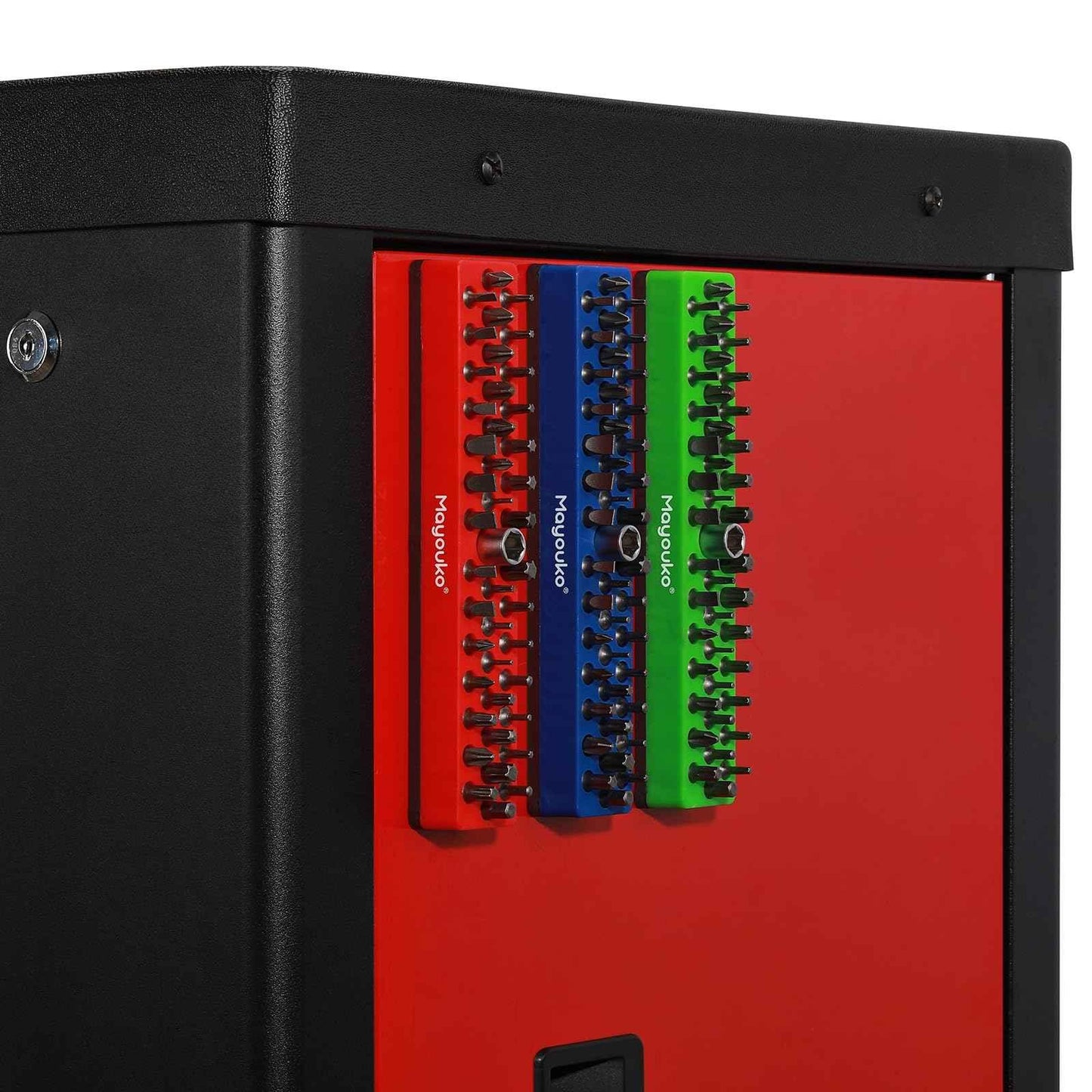 Mayouko 3PCS 1/4" Magnetic Hex Bit Holder Rack Organizer, 129 Holes, 1/4-Inch Drill Bit Holder, 3 Racks, Magnetic Bit Holder with Magnet Base for Screwdriver Bits - Track Minded HPDE, LLC