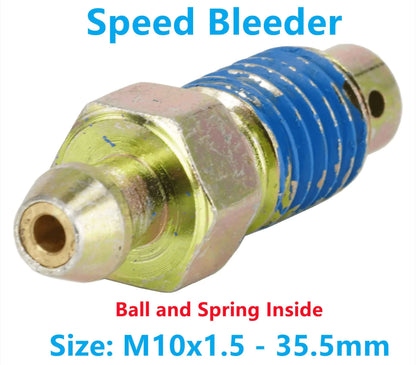 Dsnaduo 4 PCS Speed Bleeder,Bleeder Valve,Quick Bleeders with Dust Caps M10x1.5-35.5mm, H9406-4, 13908, 12702, 105407, 639580 - Track Minded HPDE, LLC
