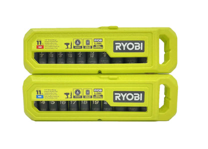 RYOBI 1/2 in SAE & Metric Deep Impact Socket Set, 6 Point (22-Piece), Black - Track Minded HPDE, LLC