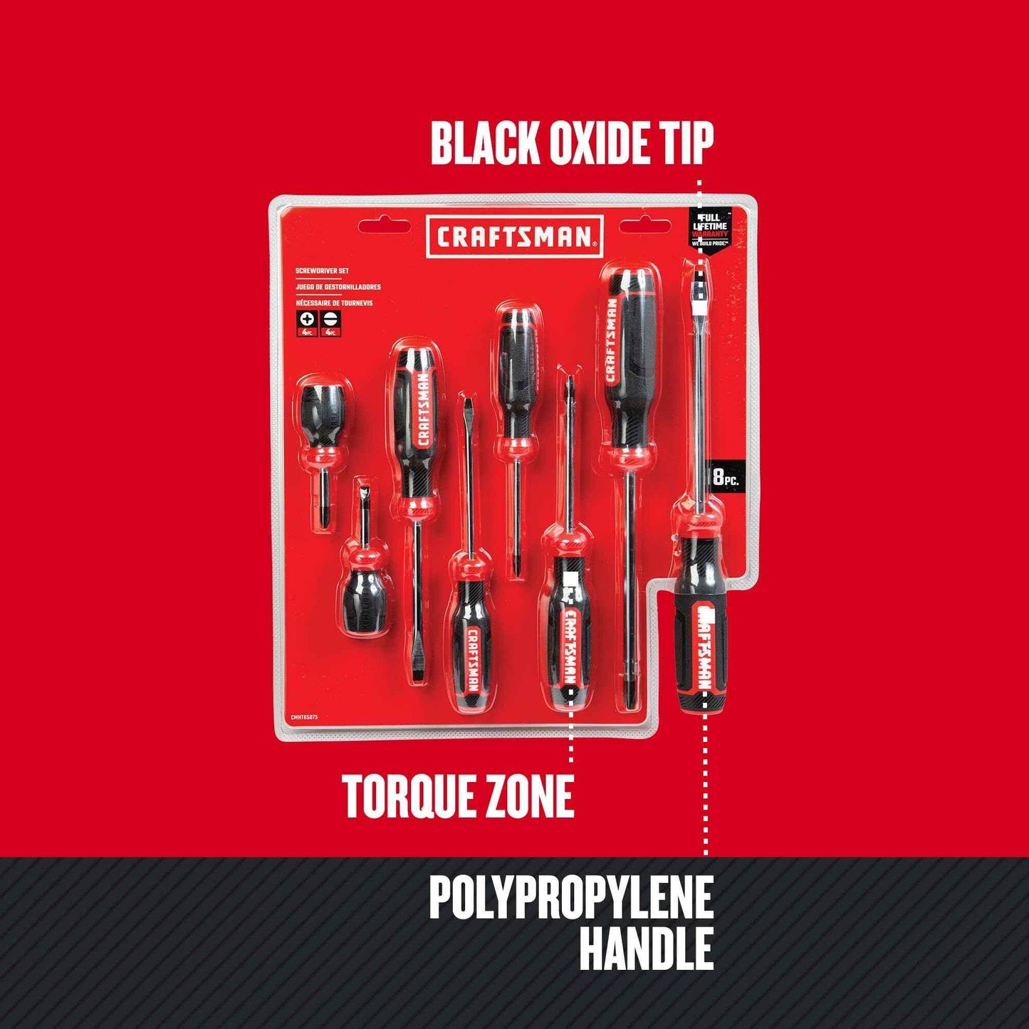 CRAFTSMAN Screwdriver Set, Bi-Material, 8 Piece Set (CMHT65075N) - Track Minded HPDE, LLC