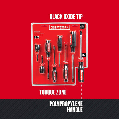 CRAFTSMAN Screwdriver Set, Bi-Material, 8 Piece Set (CMHT65075N) - Track Minded HPDE, LLC
