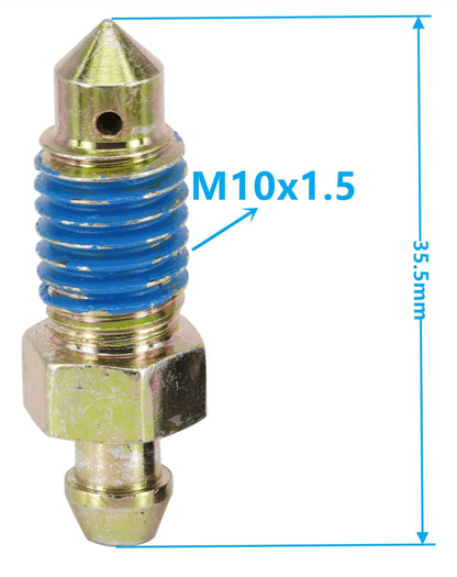 Dsnaduo 4 PCS Speed Bleeder,Bleeder Valve,Quick Bleeders with Dust Caps M10x1.5-35.5mm, H9406-4, 13908, 12702, 105407, 639580 - Track Minded HPDE, LLC
