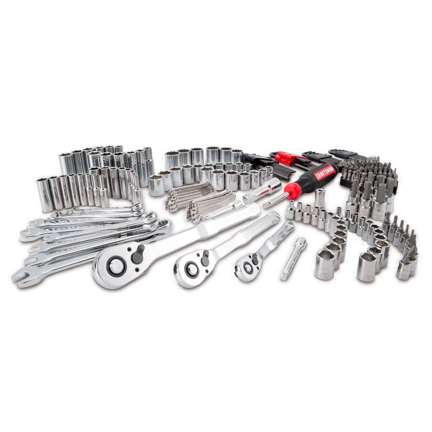Craftsman Socket Set with Case VERSASTACK 230 Pcs Mechanics Tool Set, 1/4 in, 3/8 in, and 1/2 Drive, Standard and Deep Socket Set, Short and Long Arm Hex Keys (CMMT45306) - Track Minded HPDE, LLC
