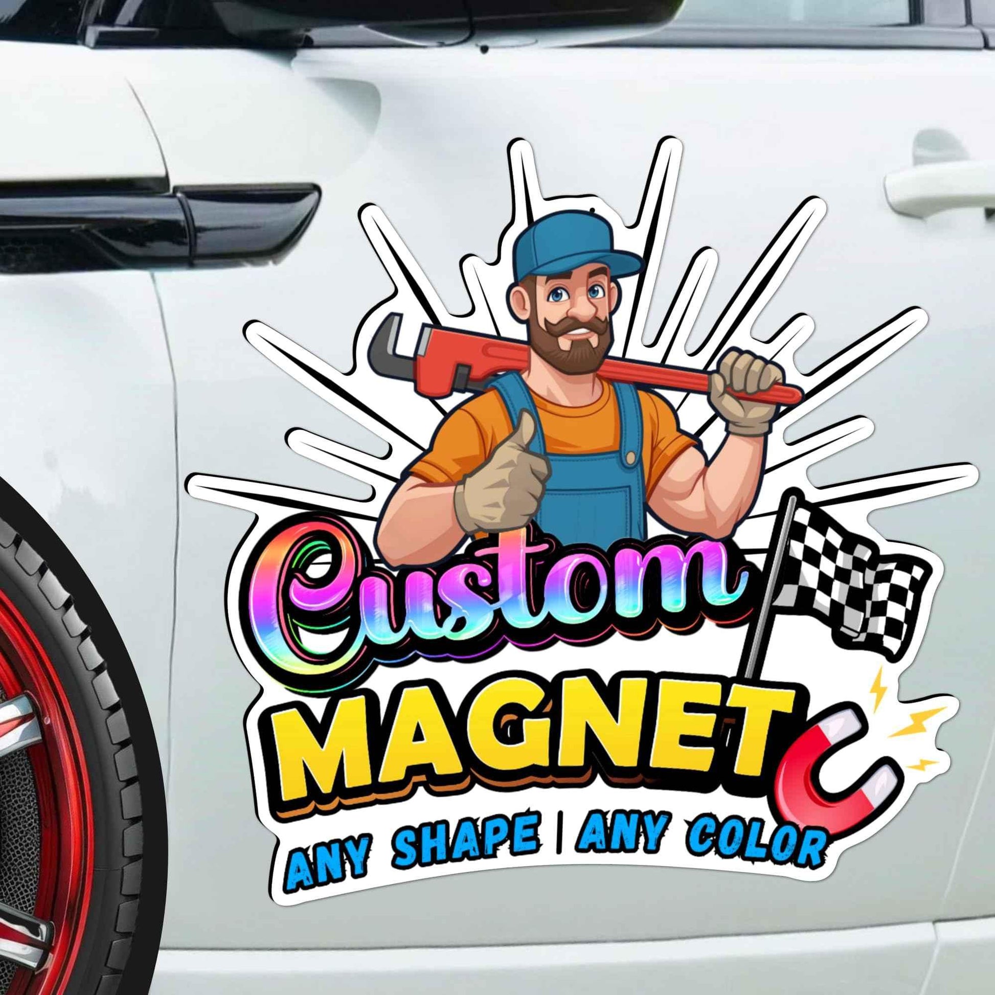Custom Car Magnet with Your Logo ║ Advertise Your Business Vehicle Magnetic ║ Professionally Printed for Your Car Van Truck ║ Reflective Option Available║ We Print All Made in The USA - Track Minded HPDE, LLC