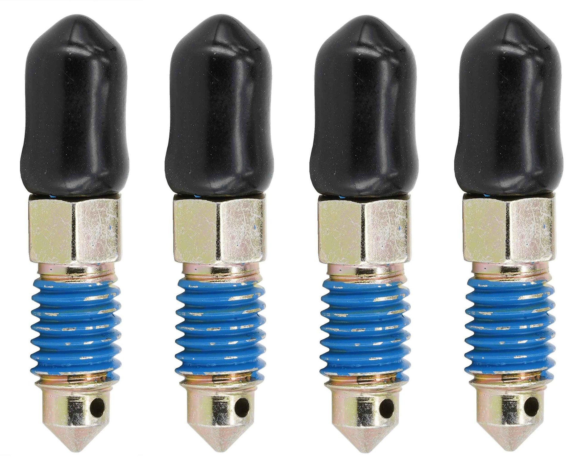 Dsnaduo 4 PCS Speed Bleeder,Bleeder Valve,Brake Bleeder Screws,Quick Bleeders with Dust Caps M8x1.25-27mm, H9405-4, H9422-4, 105182, 639520 - Track Minded HPDE, LLC