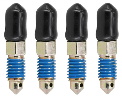 Dsnaduo 4 PCS Speed Bleeder,Bleeder Valve,Brake Bleeder Screws,Quick Bleeders with Dust Caps M8x1.25-27mm, H9405-4, H9422-4, 105182, 639520 - Track Minded HPDE, LLC