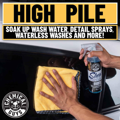 Chemical Guys MIC_506_12 Professional Grade Premium Microfiber Towels, Gold (16 Inch x 16 Inch) (Pack of 12) - Safe for Car Wash, Home Cleaning & Pet Drying Cloths - Track Minded HPDE, LLC