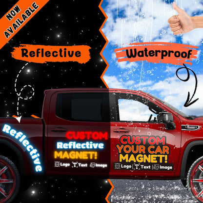 Custom Car Magnet with Your Logo ║ Advertise Your Business Vehicle Magnetic ║ Professionally Printed for Your Car Van Truck ║ Reflective Option Available║ We Print All Made in The USA - Track Minded HPDE, LLC