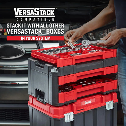 Craftsman Socket Set with Case VERSASTACK 230 Pcs Mechanics Tool Set, 1/4 in, 3/8 in, and 1/2 Drive, Standard and Deep Socket Set, Short and Long Arm Hex Keys (CMMT45306) - Track Minded HPDE, LLC